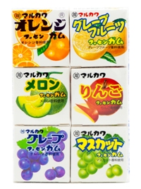 ЖЕВАТЕЛЬНАЯ РЕЗИНКА «MARUKAWA» 32,4 г
Ассорти из 6 фруктовых вкусов, мiniблок из 6 уп. ЖЕВАТЕЛЬНАЯ РЕЗИНКА «MARUKAWA» 32,4 г
Ассорти из 6 фруктовых вкусов, мiniблок из 6 уп.